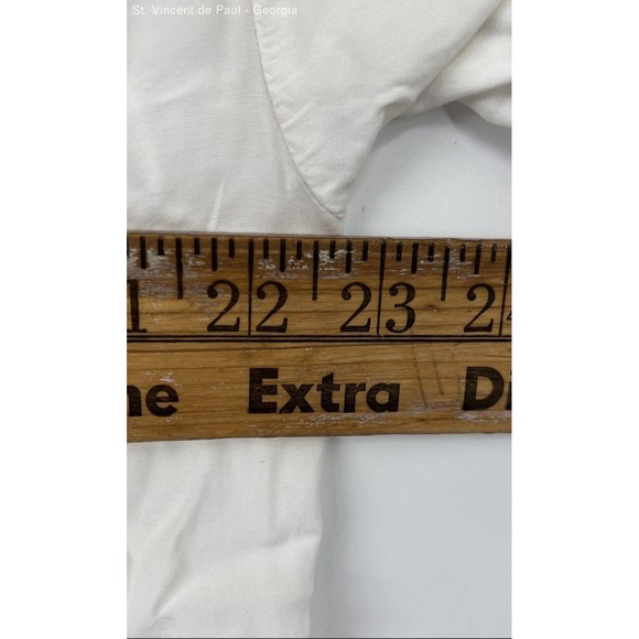 Naturelle Short Sleeve Blouse Women's Large White Buttons FLAWS - Picture 8 of 10